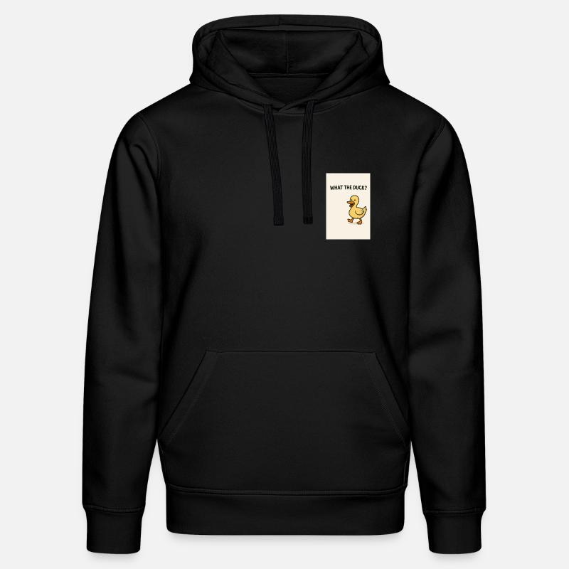 What the Duck – Canard ludique - Sweat à capuche bio DRUMMER Stanley/Stella Unisexe - noir