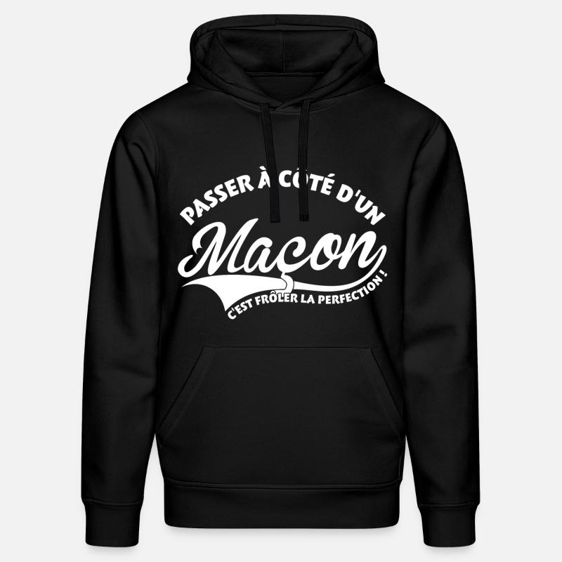 Maçon Perfection - Sweat à capuche bio DRUMMER Stanley/Stella Unisexe - noir