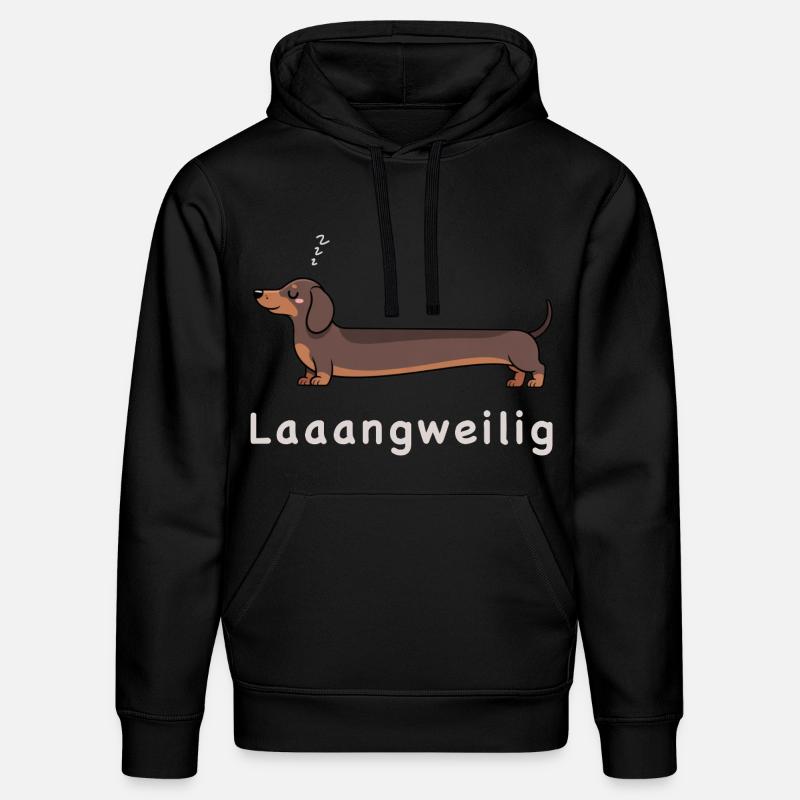 Humour de chien teckel looong - Sweat à capuche bio DRUMMER Stanley/Stella Unisexe - noir