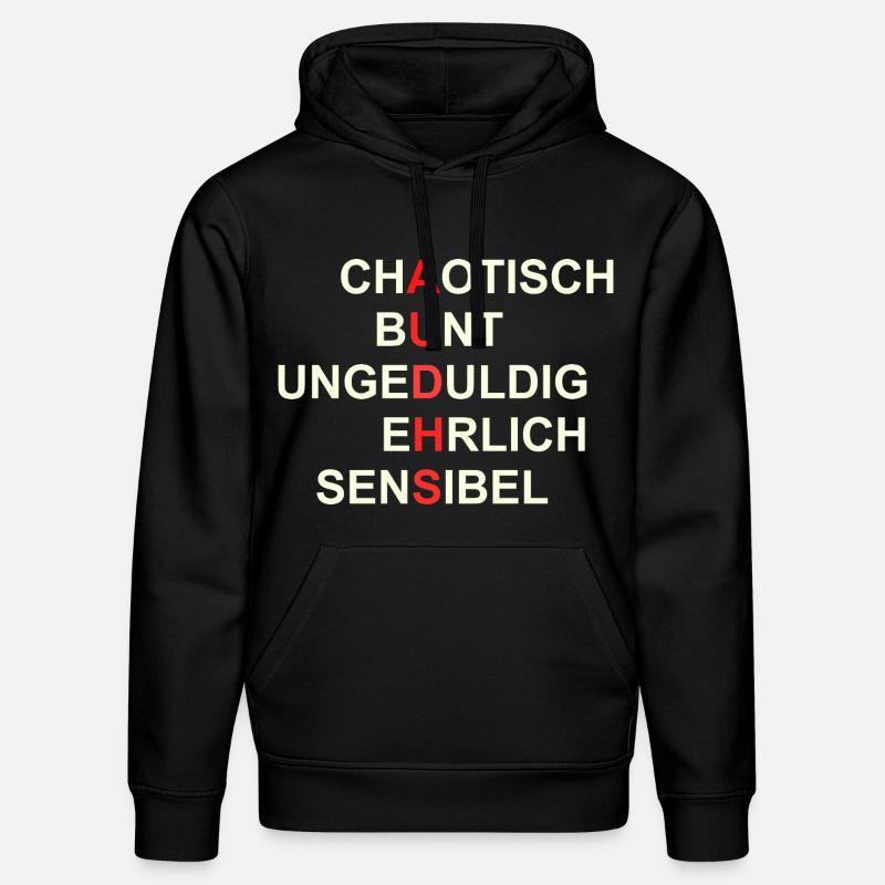 AUDHS Visibly different. Visible I. - Stanley/Stella DRUMMER Unisex Organic Hoodie - black