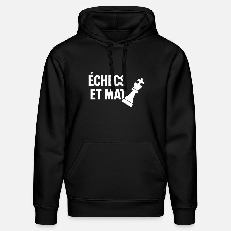 Echecs et mat - Sweat à capuche bio DRUMMER Stanley/Stella Unisexe - noir