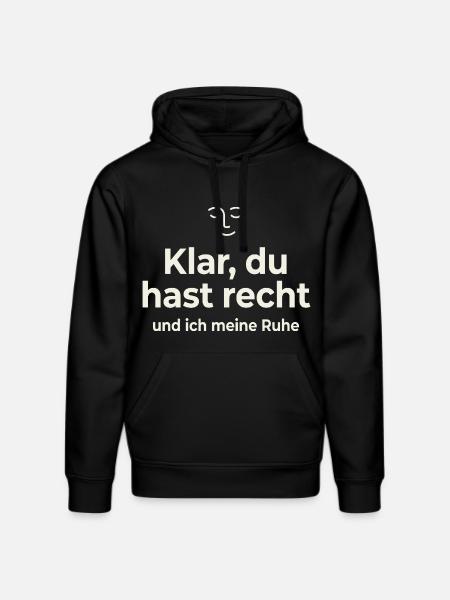 Sikkert har du ret – Rest siger Skjorte - Stanley/Stella DRUMMER økologisk unisex-hoodie - sort