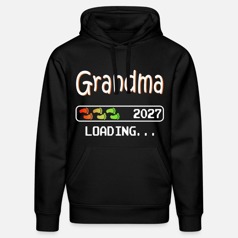 Werdende Oma 2027 loading zukünftige Großmutter - Stanley/Stella Unisex Bio-Hoodie DRUMMER  - Schwarz
