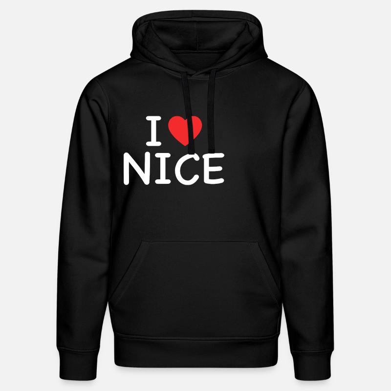 i love nice - j'aime nice - Sweat à capuche bio DRUMMER Stanley/Stella Unisexe - noir