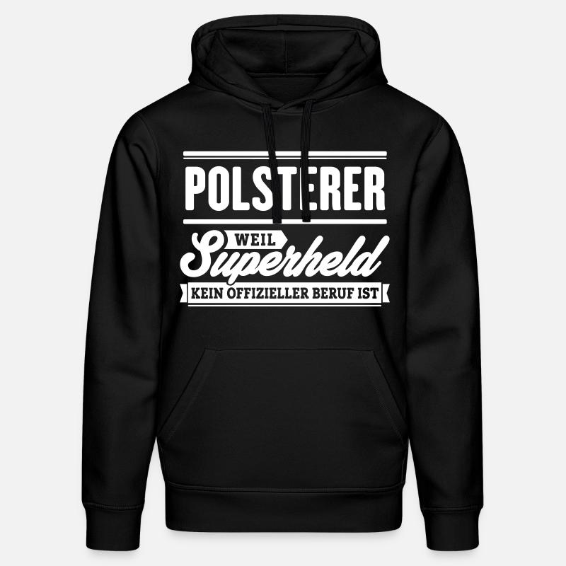 Superheld Polsterer - Stanley/Stella Unisex Bio-Hoodie DRUMMER  - Schwarz