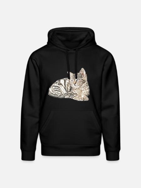 Süsse katze - Stanley/Stella Unisex Bio-Hoodie DRUMMER - Schwarz