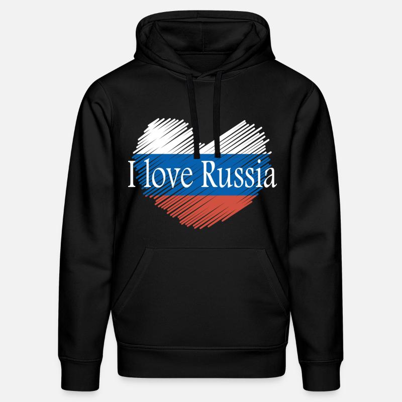 J'aime la russie - Sweat à capuche bio DRUMMER Stanley/Stella Unisexe - noir