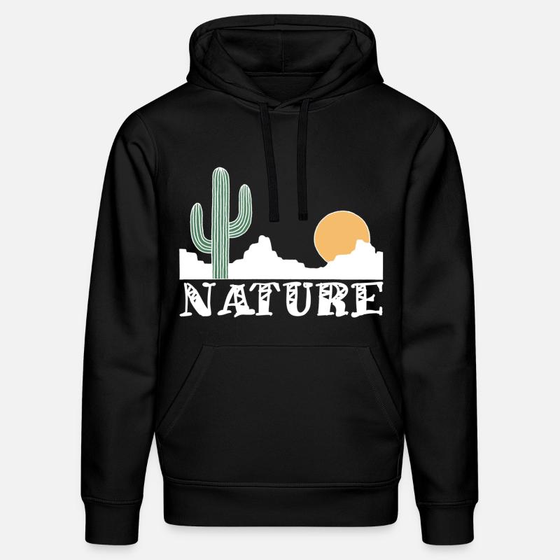 Nature et désert blanc - Sweat à capuche bio DRUMMER Stanley/Stella Unisexe - noir