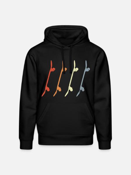 Skateboards Retro Look - Stanley/Stella Unisex Bio-Hoodie DRUMMER - Schwarz