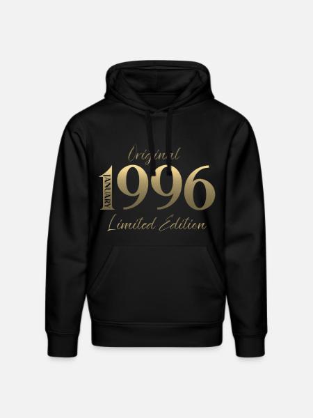 30th Birthday Original January 1996 - Stanley/Stella DRUMMER Unisex Organic Hoodie - black