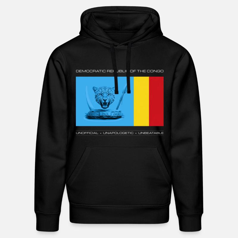 DRC BOLD UNOFFICIAL FLAG - Sweat à capuche bio DRUMMER Stanley/Stella Unisexe - noir