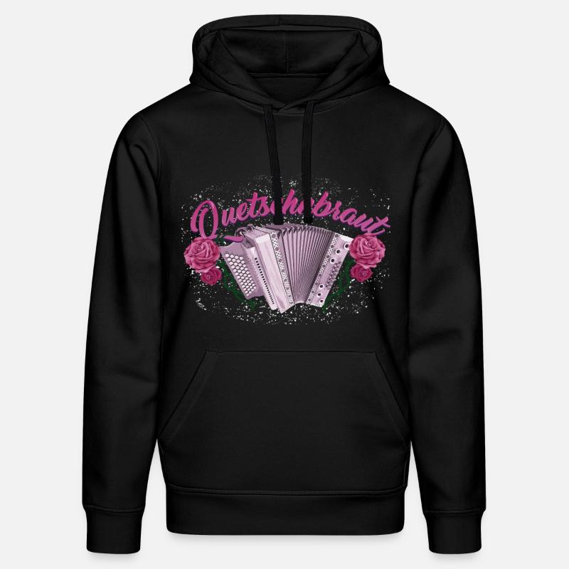 Squeeze Bride - Harmonica avec des roses - Sweat à capuche bio DRUMMER Stanley/Stella Unisexe - noir