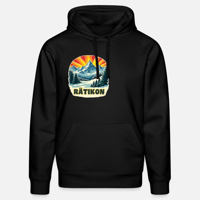 Raetikon Rätikon - Sweat à capuche bio DRUMMER Stanley/Stella Unisexe - noir