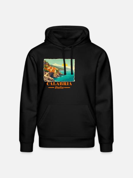 Kalabrien orange - Stanley/Stella Unisex Bio-Hoodie DRUMMER  - Schwarz