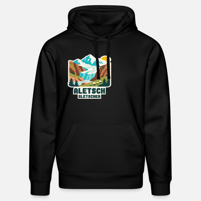 Glacier d’Aletsch - Sweat à capuche bio DRUMMER Stanley/Stella Unisexe - noir