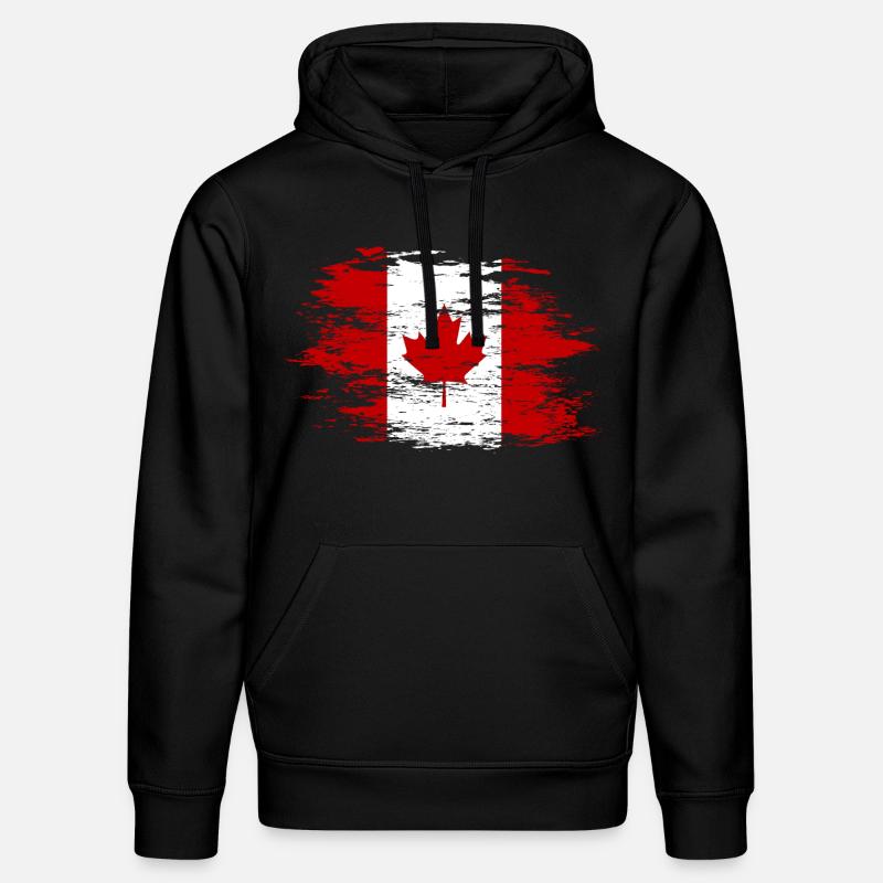 Drapeau du Canada utilisé - Sweat à capuche bio DRUMMER Stanley/Stella Unisexe - noir