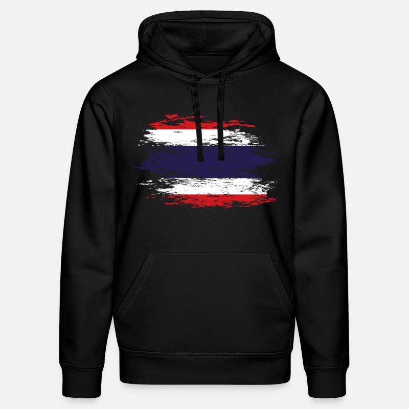 Drapeau thaïlandais utilisé - Sweat à capuche bio DRUMMER Stanley/Stella Unisexe - noir