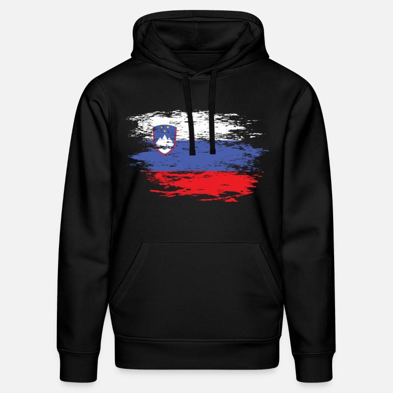 Drapeau de la Slovénie utilisé - Sweat à capuche bio DRUMMER Stanley/Stella Unisexe - noir