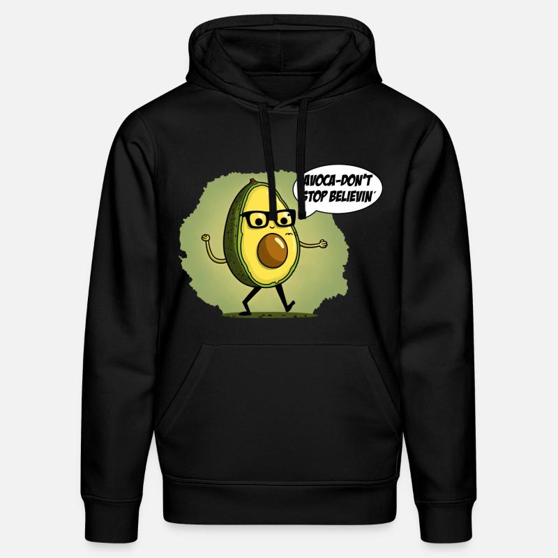 N’arrêtez pas de croire Nerd Avocado - Sweat à capuche bio DRUMMER Stanley/Stella Unisexe - noir