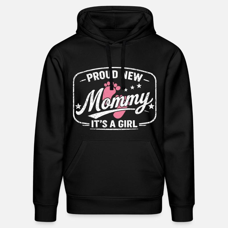 Werdende Mama & Mutter, Geburt Tochter Mädchen - Stanley/Stella Unisex Bio-Hoodie DRUMMER  - Schwarz