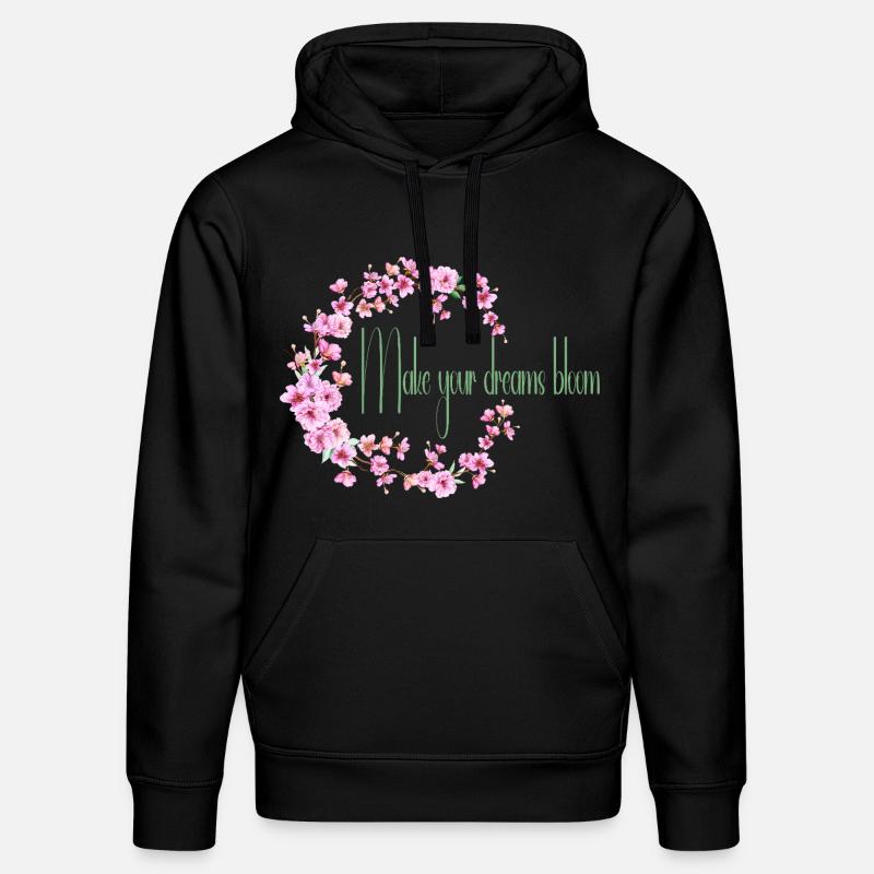 Make your dream bloom - Sweat à capuche bio DRUMMER Stanley/Stella Unisexe - noir