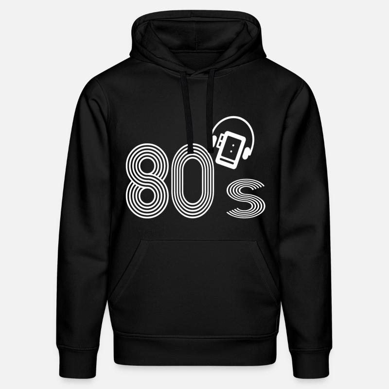 Les années 80 - Sweat à capuche bio DRUMMER Stanley/Stella Unisexe - noir