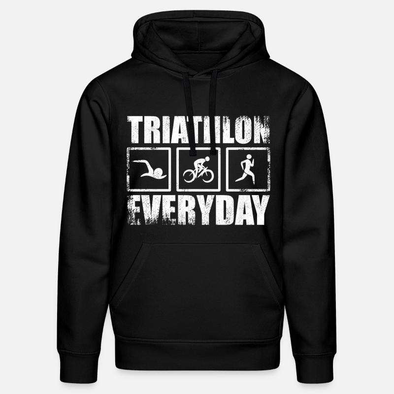 Triathlon Routine - Stanley/Stella Unisex Bio-Hoodie DRUMMER  - Schwarz