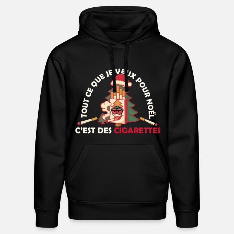 CADEAU NOEL CIGARETTES  - Sweat à capuche bio DRUMMER Stanley/Stella Unisexe - noir