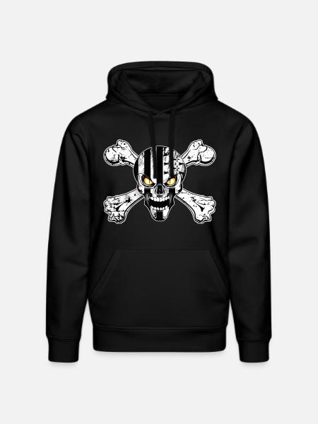 breizh skull 06 - Sweat à capuche bio DRUMMER Stanley/Stella Unisexe - noir