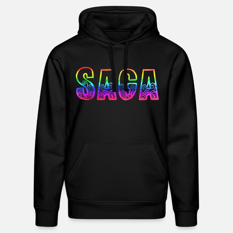 saga rs arc-en-ciel - Sweat à capuche bio DRUMMER Stanley/Stella Unisexe - noir