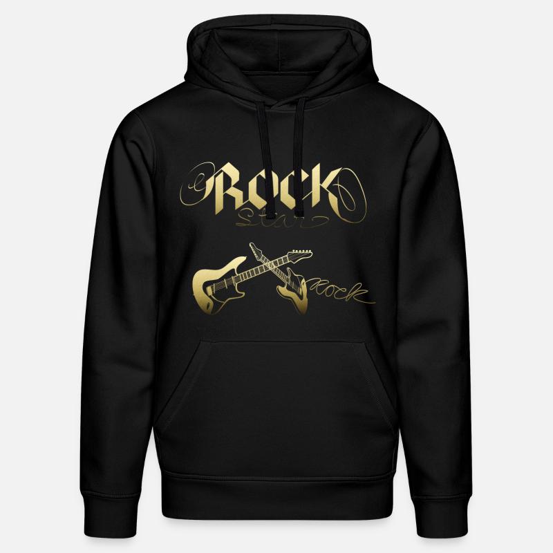 Rock star - Sweat à capuche bio DRUMMER Stanley/Stella Unisexe - noir