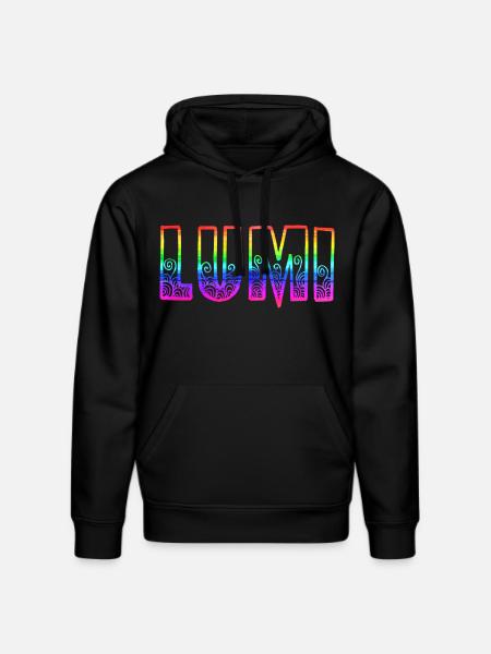 lumi rs regenbogen - Stanley/Stella Unisex Bio-Hoodie DRUMMER - Schwarz
