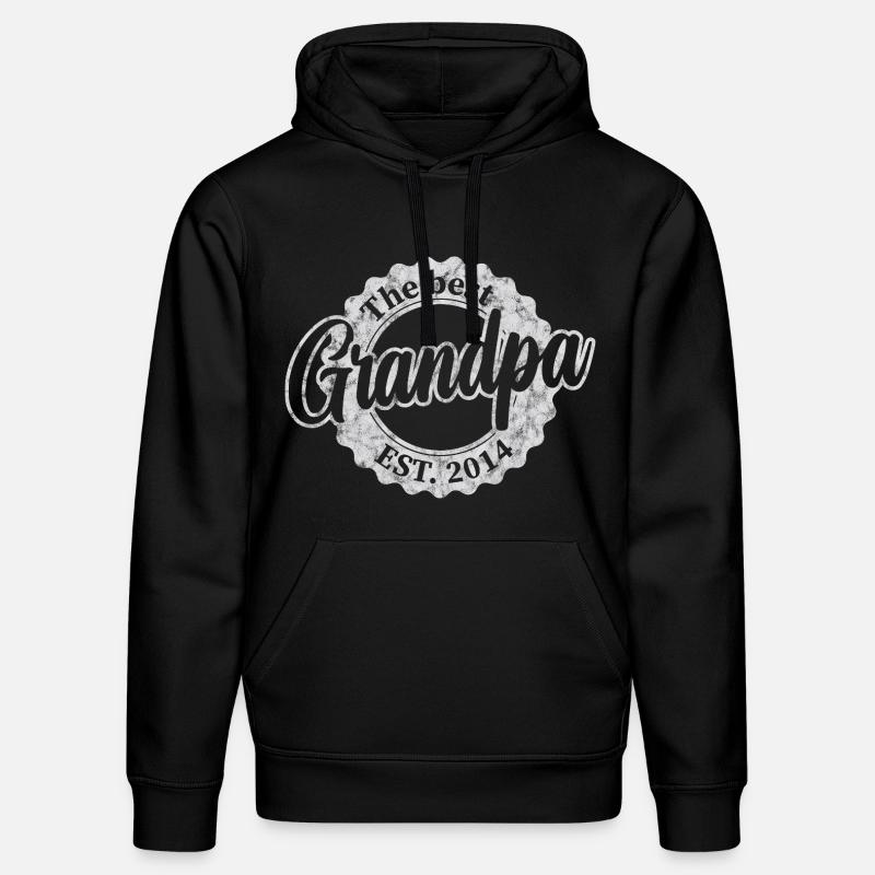 Le meilleur grand-père depuis 2014 - Sweat à capuche bio DRUMMER Stanley/Stella Unisexe - noir