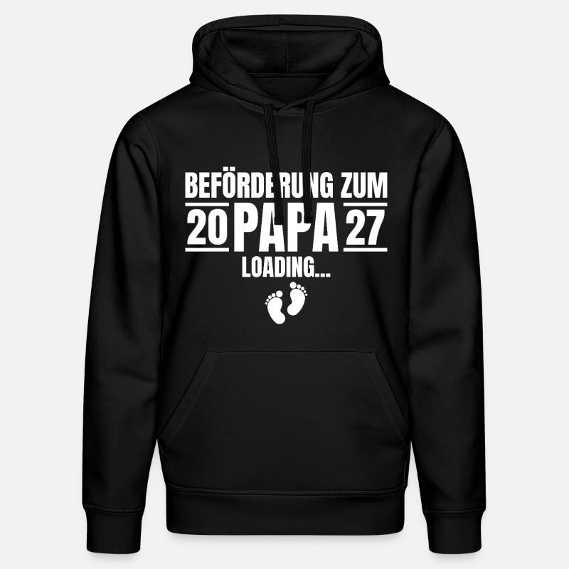 Beförderung zum Papa 2027 Loading - Stanley/Stella Unisex Bio-Hoodie DRUMMER  - Schwarz
