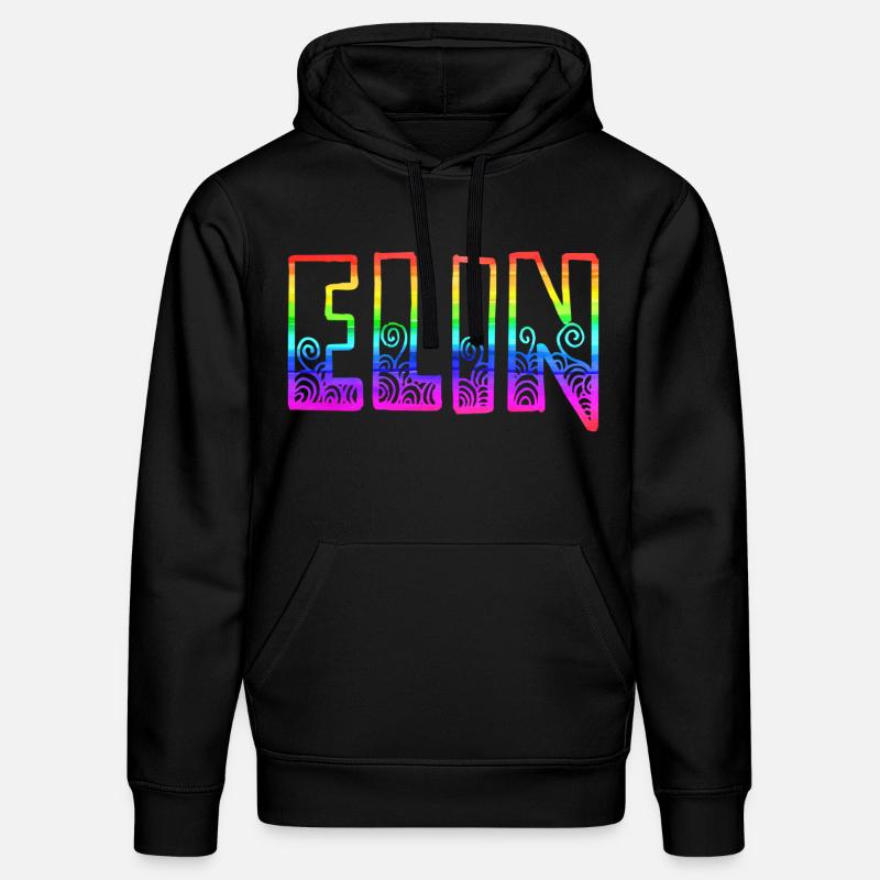 elin rs arc-en-ciel - Sweat à capuche bio DRUMMER Stanley/Stella Unisexe - noir
