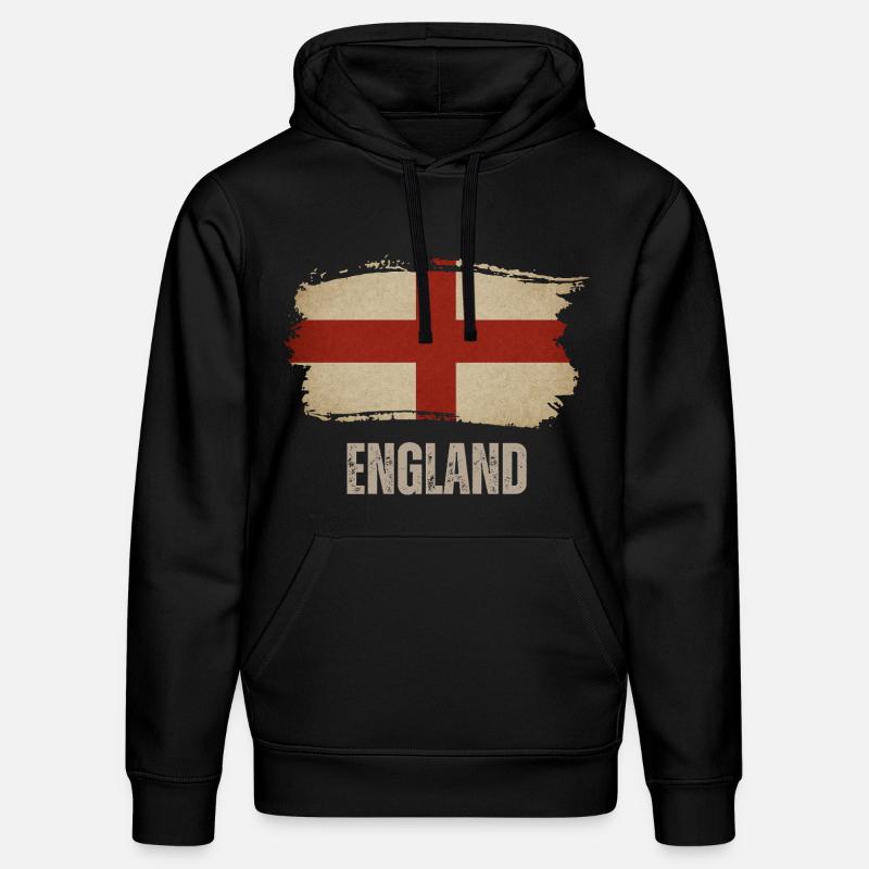 Drapeau de l’Angleterre, fabriqué en Angleterre - Sweat à capuche bio DRUMMER Stanley/Stella Unisexe - noir