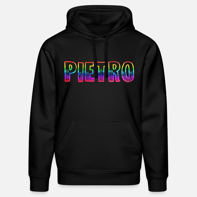 pietro rs arc-en-ciel - Sweat à capuche bio DRUMMER Stanley/Stella Unisexe - noir