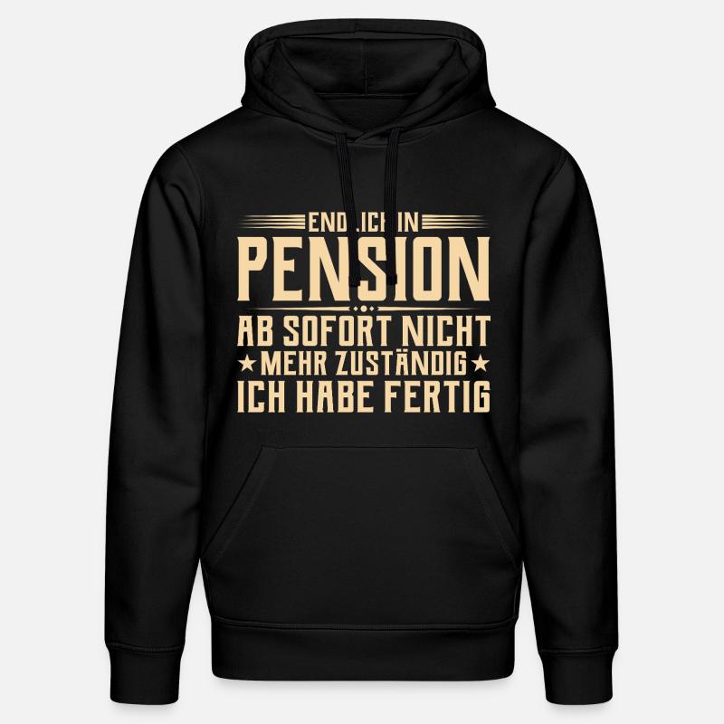 Pension Plus responsable - Retraité - Sweat à capuche bio DRUMMER Stanley/Stella Unisexe - noir