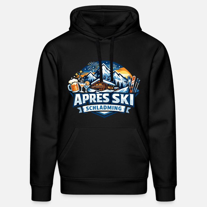 Après Ski Schladming - Sweat à capuche bio DRUMMER Stanley/Stella Unisexe - noir