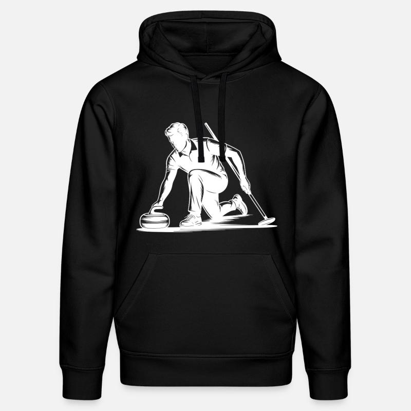 Silhouette d’action d’athlète Homme Curling - Sweat à capuche bio DRUMMER Stanley/Stella Unisexe - noir