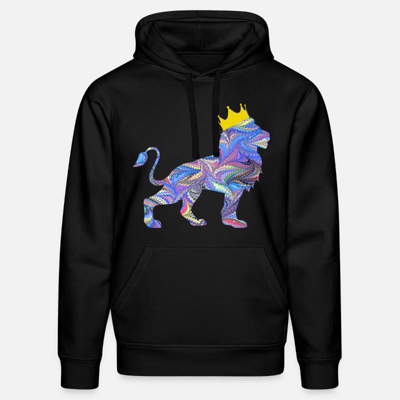 lion e 45 - Sweat à capuche bio DRUMMER Stanley/Stella Unisexe - noir