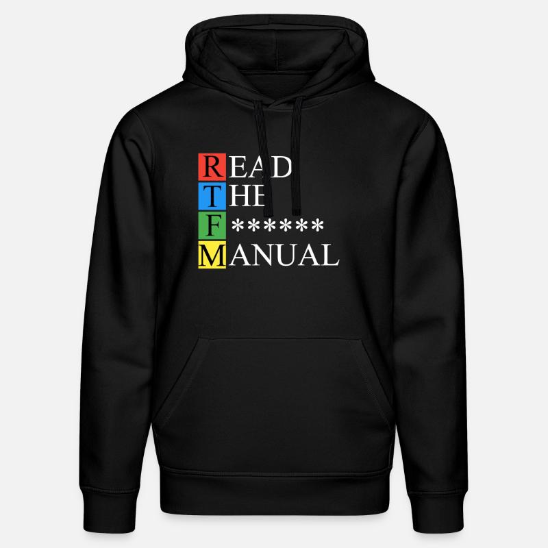 RTFM Dunkel - Stanley/Stella Unisex Bio-Hoodie DRUMMER  - Schwarz