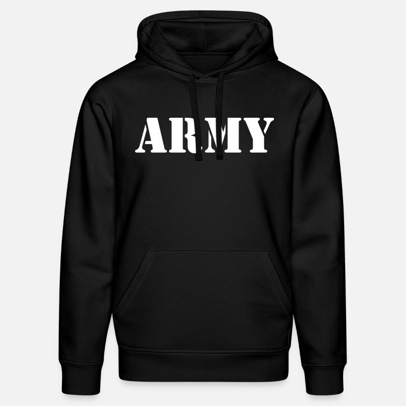 Army - Sweat à capuche bio DRUMMER Stanley/Stella Unisexe - noir