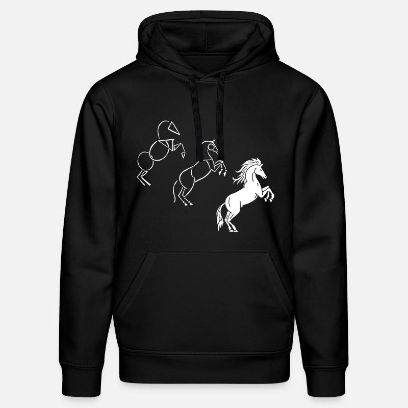 Dessine-moi un cheval blanc - Sweat à capuche bio DRUMMER Stanley/Stella Unisexe - noir