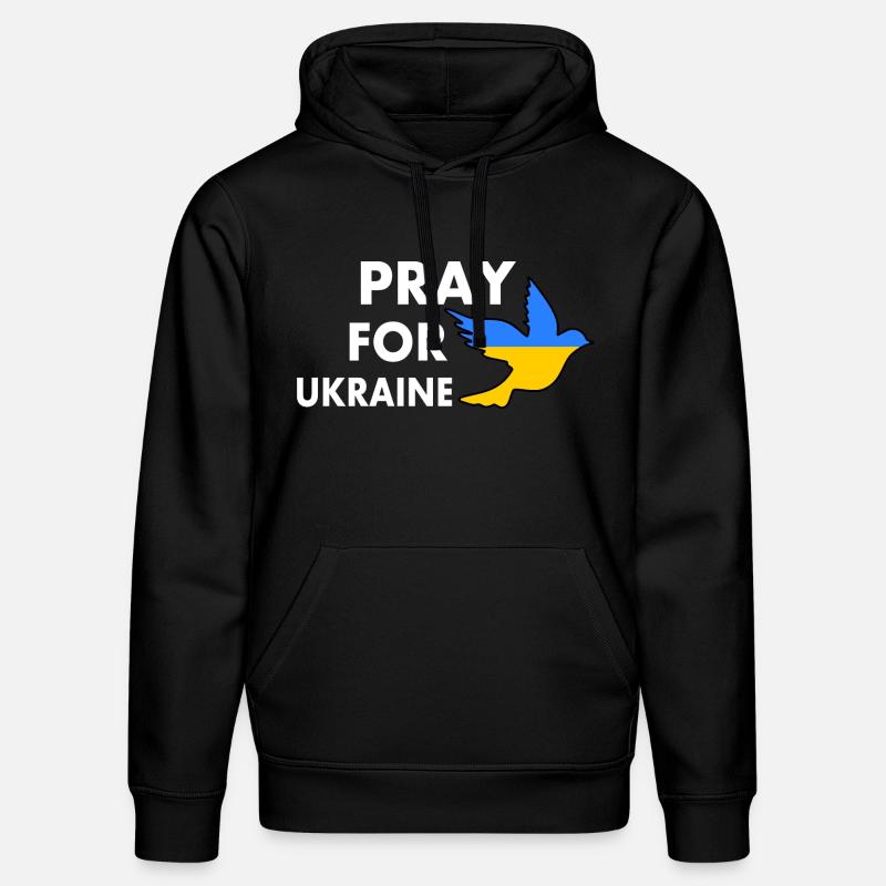 Pray for ukraine - Sweat à capuche bio DRUMMER Stanley/Stella Unisexe - noir