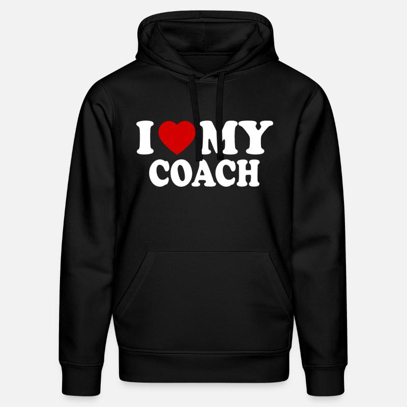 I love my coach - Sweat à capuche bio DRUMMER Stanley/Stella Unisexe - noir