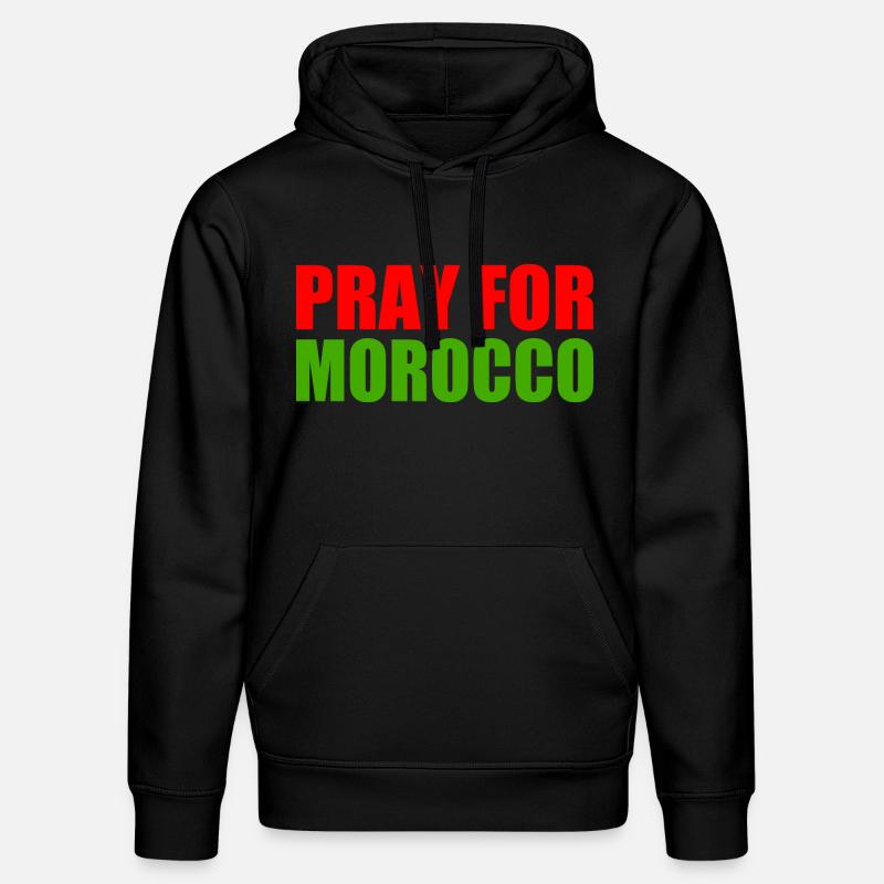 Pray for morocco - Sweat à capuche bio DRUMMER Stanley/Stella Unisexe - noir