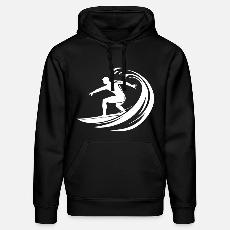 Logo de surf - Sweat à capuche bio DRUMMER Stanley/Stella Unisexe - noir