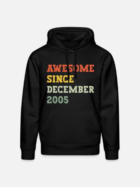 2005 Décembre Cadeau d’anniversaire - Sweat à capuche bio DRUMMER Stanley/Stella Unisexe - noir