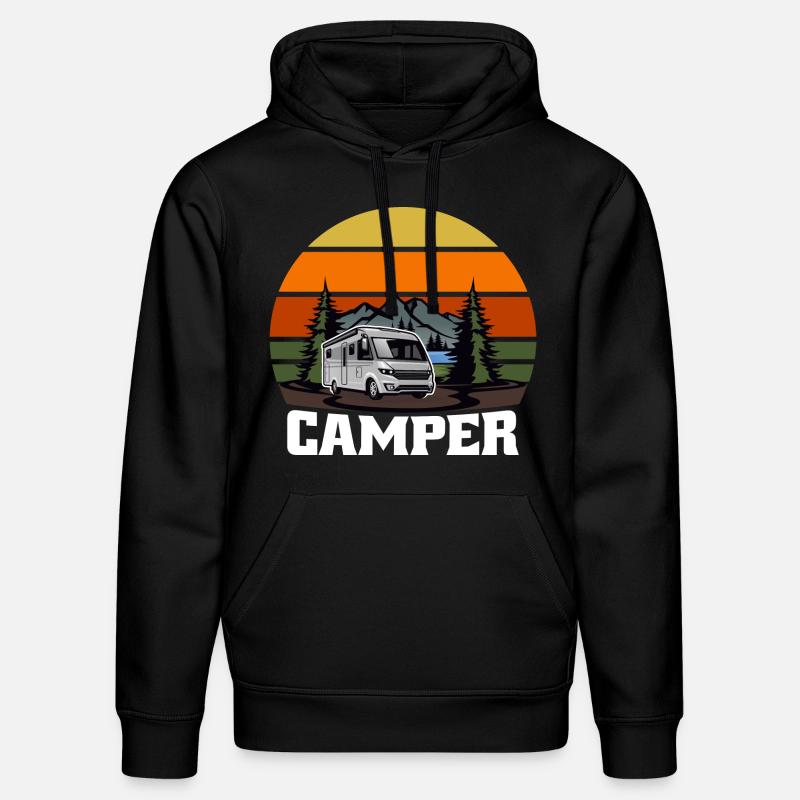 Camper Camperin Wohnwagen Geschenk - Stanley/Stella Unisex Bio-Hoodie DRUMMER  - Schwarz
